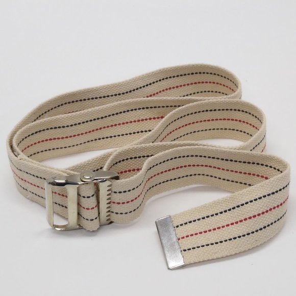 Medline Gait Belts MDT821203 60 Inch, Metal Buckle - Red, White & Blue Stripes. - Picture 1 of 7